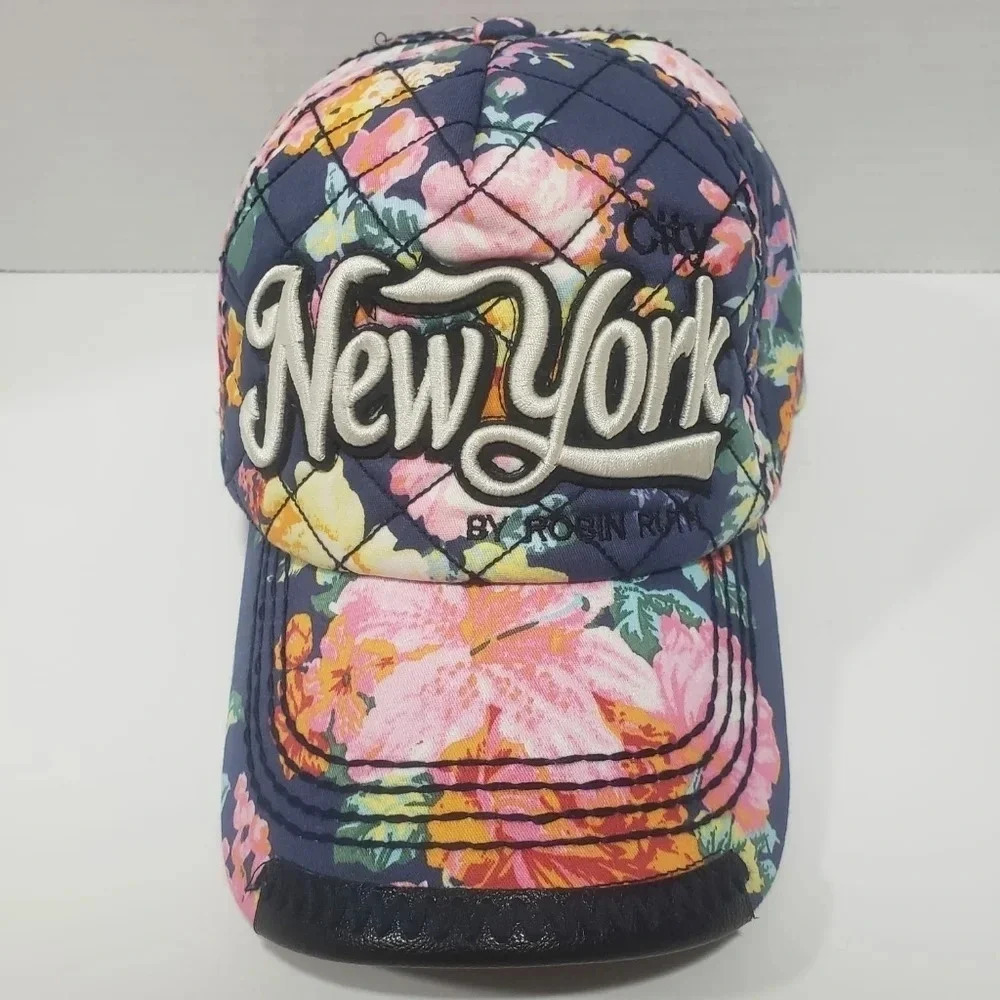 Robin Ruth Blue/Floral New  York Womans Snapback Ball Cap.